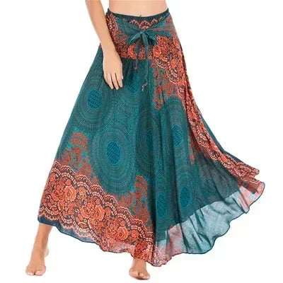 Boho Maxi Skirt – Flowy Ankle-Length Summer Skirt for Women