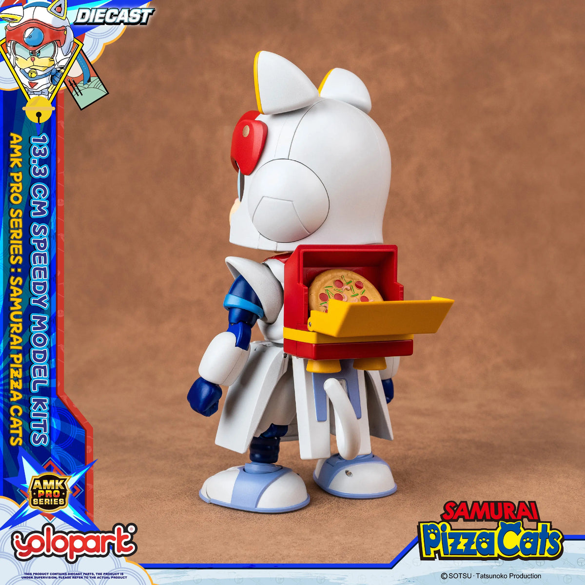 YOLOPARK 13.3cm Samurai Pizza Cats AMK PRO Series Speedy Model Kit TOY Gift For girl boy