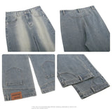 Retro Wide-Leg Baggy Denim Jeans – Unisex Straight Fit