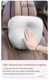 Car Double-Sided Suede Leather Headrest Neck Support Pillow Seat Waist Cushion Tesla Cybertruck Model 3 Model Y Model S Model X