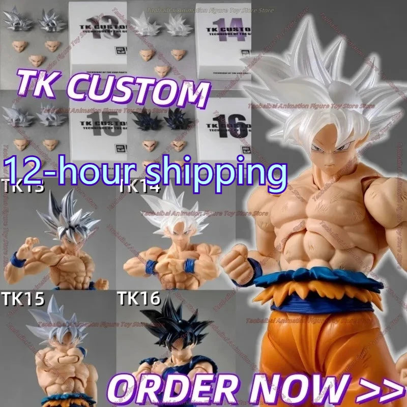 TKCUSTOM TK TK013 TK014 TK015 K016 Dragon Ball SHF Ultra Instinct Son Goku 3.0 Heads Custom Headsculpt Set Action Figures Toys