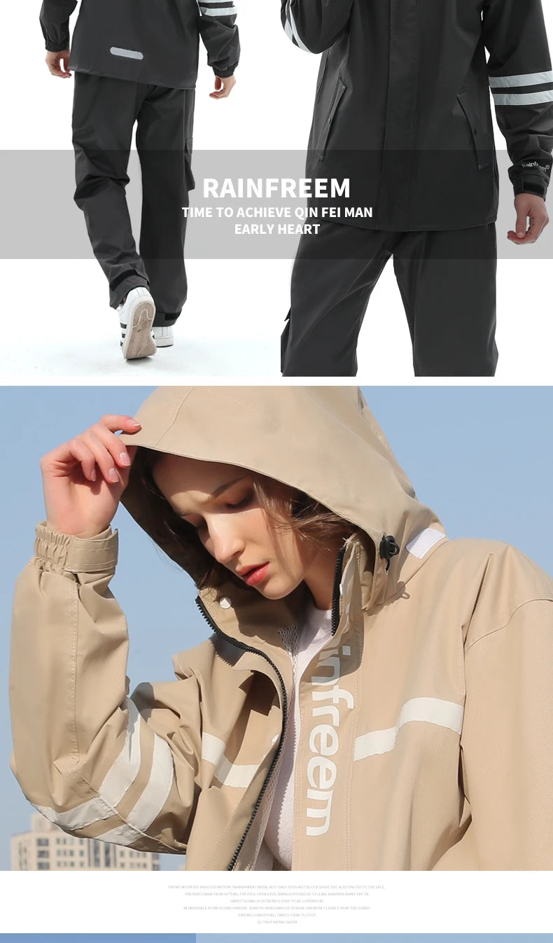 Waterproof Reflective Rain Suit – Jacket & Pants Set