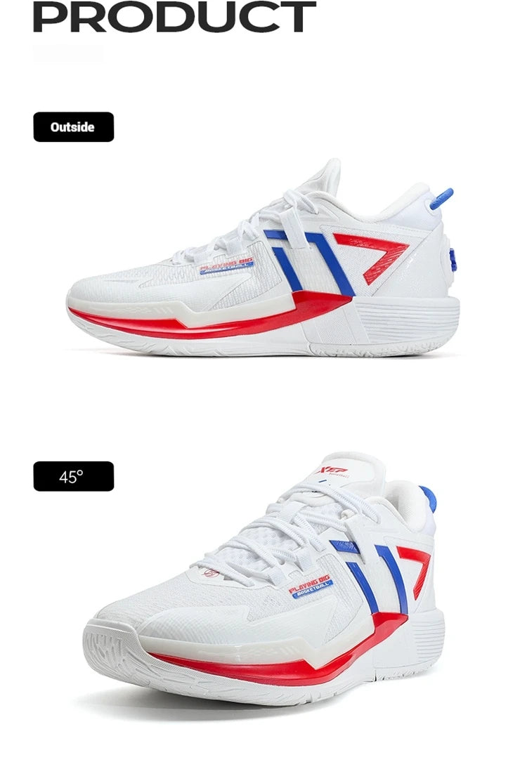 Xtep Ling Ji Men's Basketball Shoes 2025 Spring Rebound Breathable Men's Sports Shoes Marathon Carbon Sneakers 875219120003