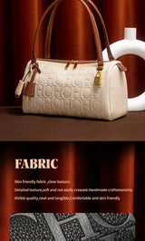 Fashion Classic Women's Boston Bag Autumn Winter New Collection 2025 Letter Design Shoulder Bag Texture Shoulder Bag