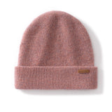 100% Cashmere Beanie Hat – Unisex Knit Winter Cap