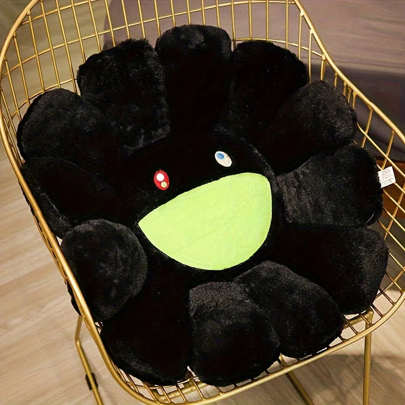 Sunflower Plush Cushion – Smile & Rainbow Decor Pillow