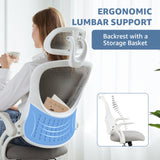 JHK Ergonomic Mesh Office Chair with Flip-Up Arms