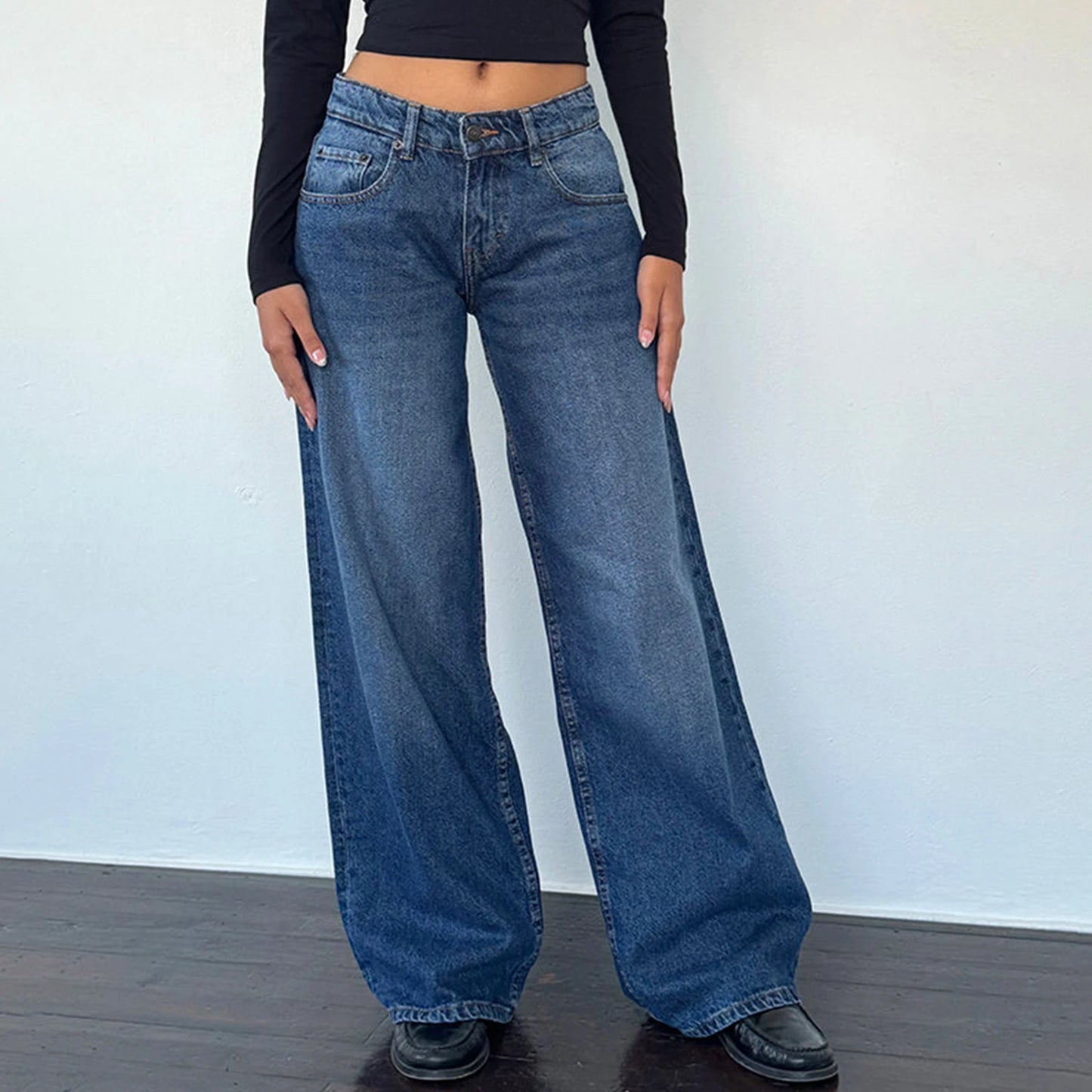 Y2K Baggy Straight-Leg Jeans
