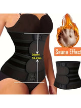 Women’s Sculpting Double-Belt Waist Trainer | Triple-Hook High-Compression Fitness Shaper