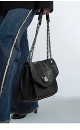 BAFELLI Genuine Leather Chain Bag – Chic Crossbody Tote