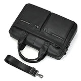 Genuine Leather Briefcase Bag for 15.6 inch laptop computer bag cowskin handbag for men male leather crossbody shoulder bag
