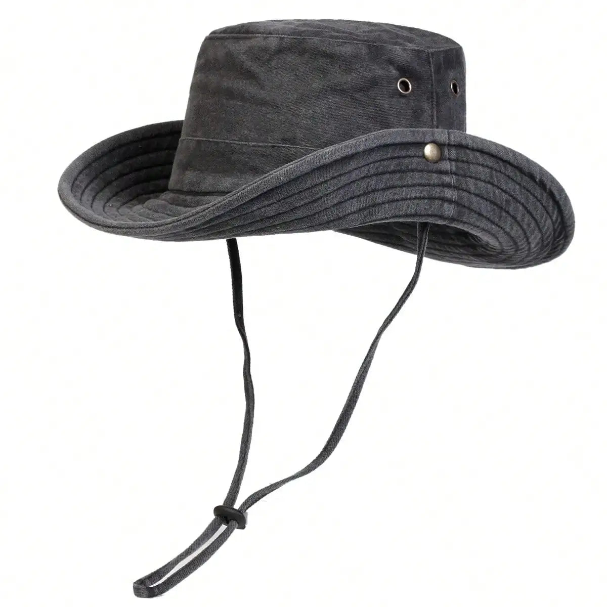 Wide-Brim Cotton Bucket Hat – Sun Protection & Style