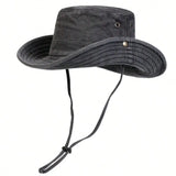 Wide-Brim Cotton Bucket Hat – Sun Protection & Style