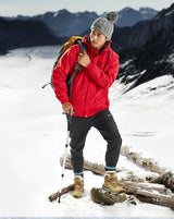 RAX Waterproof Hiking Shoes Men Winter Outdoor Sneakers for Men Snow Boots Plush Mountain Snowboots Outdoor Tourism Jogging Shoe