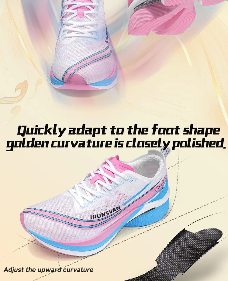 IRUNSVAN 2025 Carbon Shoes Trail Running Shoes Marathon Air Cushion Men Sports Running Shoes Original Trendy Casual Unisex