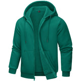 TACVASEN Men's Fleece-Lined Zip-Up Hoodie