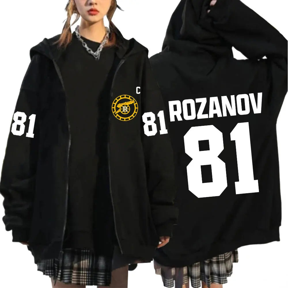 Ilya Rozanov 81 Boston Raiders Fleece Zip Hoodie