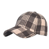 Unisex Checkered Baseball Cap with Adjustable Strap