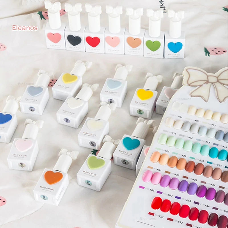 Eleanos 58-Color Gel Polish Set – TPO-Free, 15ml