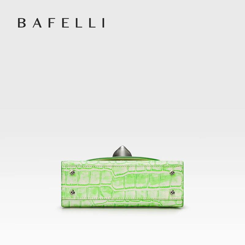 Bafelli Genuine Leather Doctor Bag – Animal Print Handbag