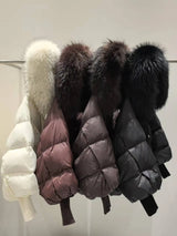 Winter Large Fur Hooded Down Jacket