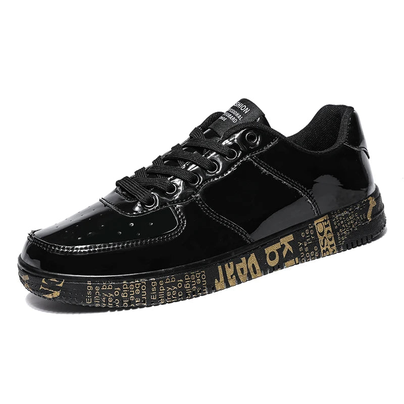 Men's Glitter Lace-Up Streetwear Sneakers