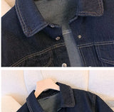 Women's Retro Cropped Short Sleeve Denim Jacket