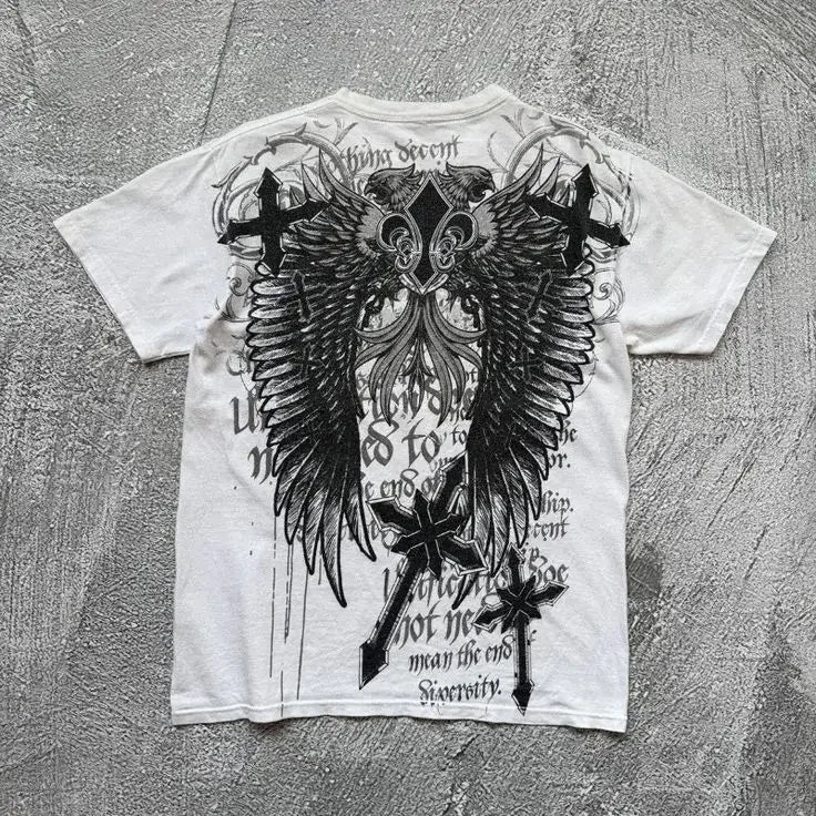 Y2K Gothic Oversized Graphic Tee