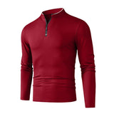 Men's Half-Zip Polo | Wrinkle-Free Long Sleeve Top
