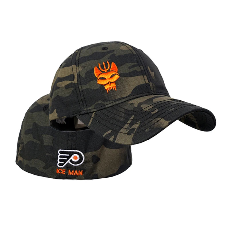 Unisex Wolf Embroidered Adjustable Baseball Cap