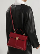 ITAMOOD Genuine Leather Handbag with Scarf | Luxury Designer Trendy Shoulder Bag Solid Color Commuting Bag | bags for women gift