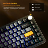 Machenike K600-B82W Mechanical Keyboard Tri-Modes Gasket Mounted 75% ANSI Layout  RGB Backlit Wireless Gaming Keyboard