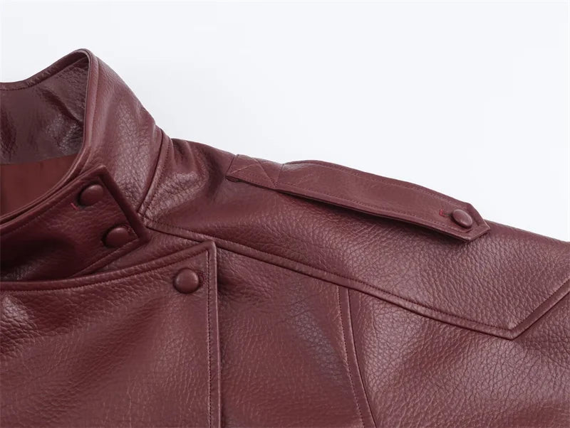 Women’s Black Moto Faux Leather Jacket