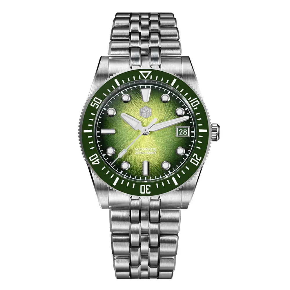 San Martin SN0148 Enamel Dial Diver Watch 37.5mm 40mm