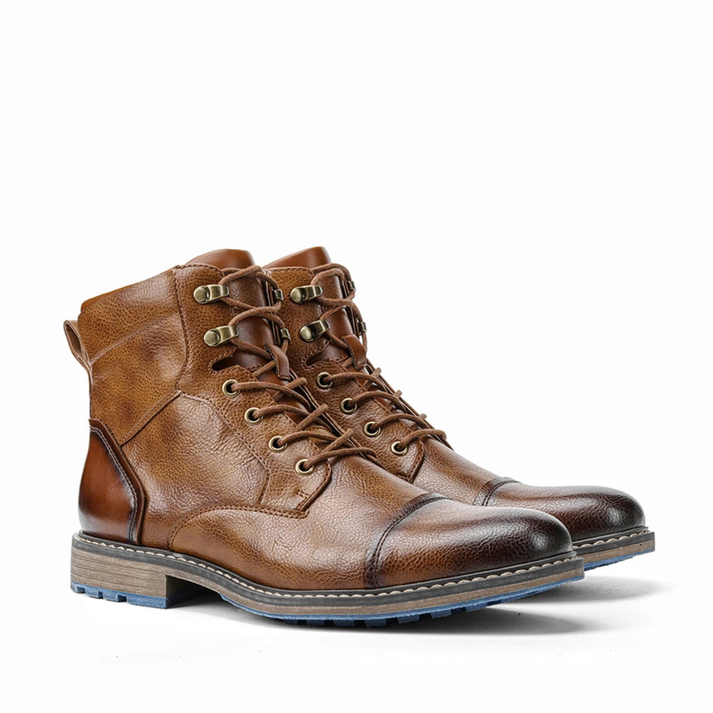 Retro Men Boots  Fashion Comfortable  Spring Leather Boots