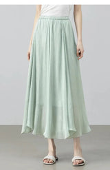 Sentubila Flowy A-Line Skirt – Iridescent Sheen