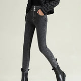 Women's High Waist Stretch Jeans – Slim Denim Pants