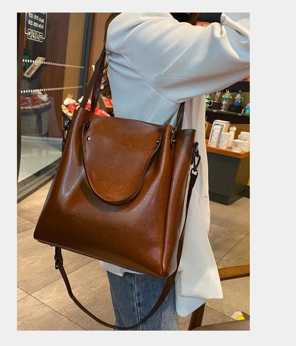 Zency Fashion Multifunctional Tote Handbag For Women 100% Genuine Leather Shoulder Crossbody Large Shopper Bag Underarm Red bag