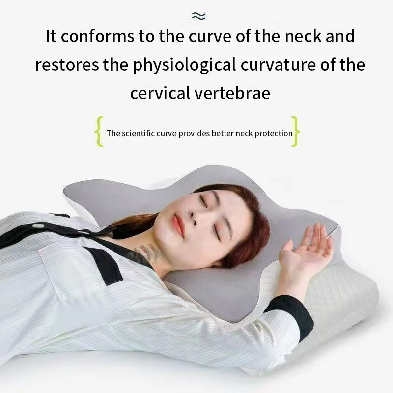 New Butterfly Outline Neck Pillow Foam Cervical Cushion Ergonomic Shaped Orthopedic Pad Comfort Support for Neck Soreness Relief