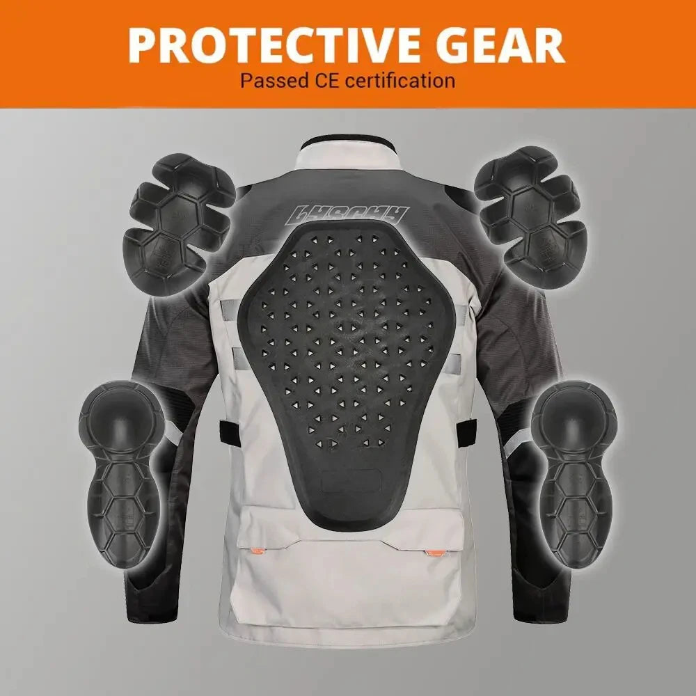 LYSCHY Motorcycle Jacket Pants Suit Cold-proof Waterproof Winter Men Motorbike Riding Moto Jacket Protective Gear Armor Clothing