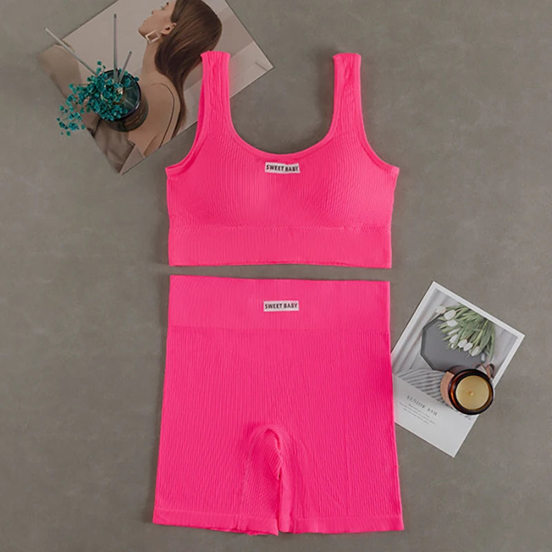 Women’s Deep-V Seamless Yoga Set | USA-Made Premium Workout Suit