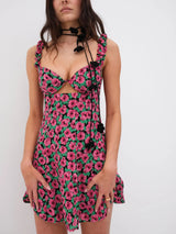 Women's Sweetheart Floral Mini A-Line Dress