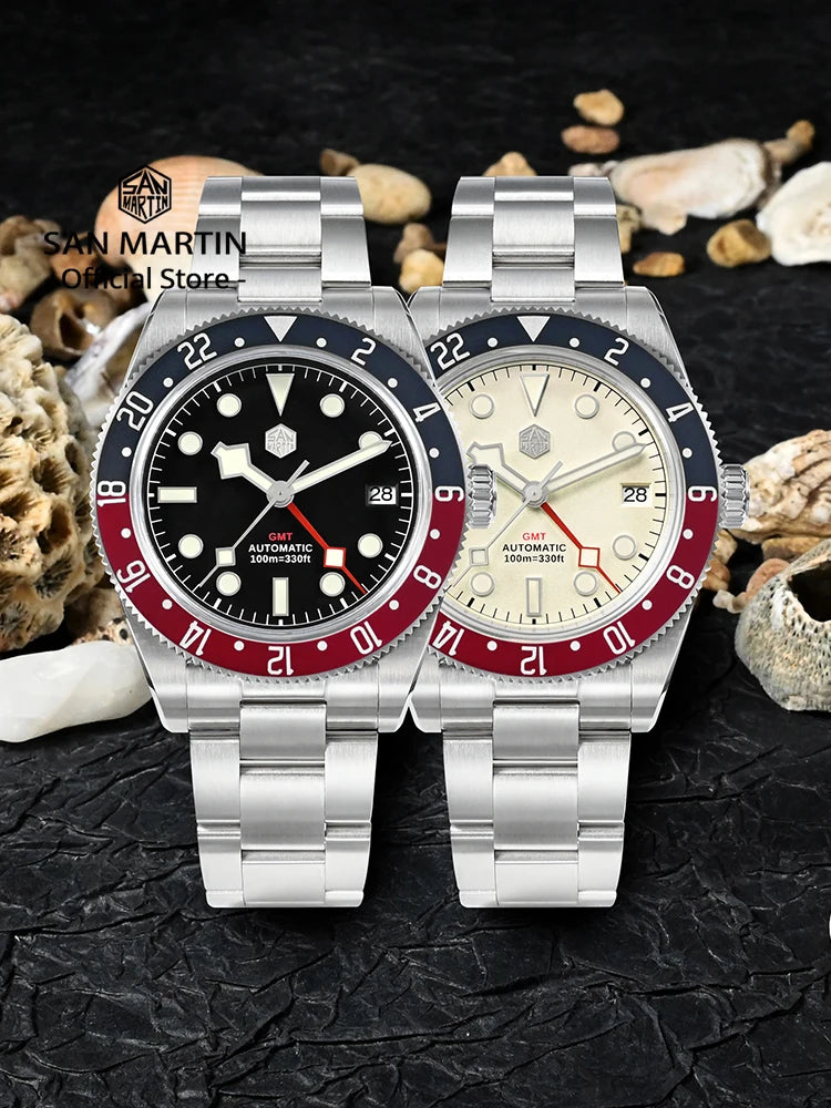 San Martin 39mm NH34 GMT Automatic Watch SN0109