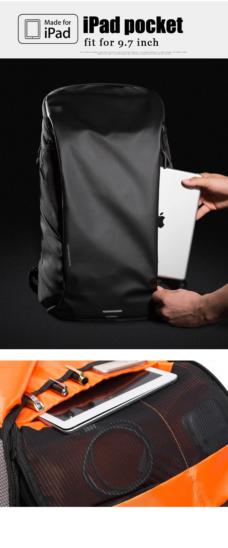 TANGCOOL Men Backpack Large Capacity 17 Inch Laptop Business Work Travel Backpack for Male Women Schoolbag