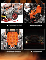 Creative DIY Racing Car Model Building Bricks Kit Advanced MOC Construction Toys for Adults Boys Girls Holiday Gift Idea