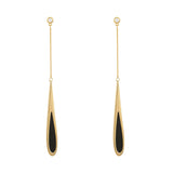 European and American Black Drop Tassel Long Earrings 2023 New Fashion Party Luxury Accessories For Women‘s Temperament Jewelry