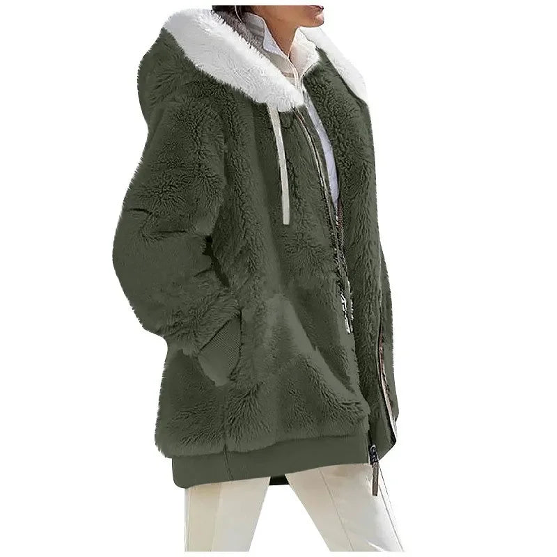 Women’s Casual Autumn & Winter Hooded Fleece Jacket