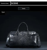 2024 New Cow Genuine Alligator Leather Travel Bags Luxury Men Large Capacity Portable Male Shoulder Bags Brand Travel Duffle Bag