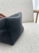 25 year new cowhide lychee pattern single shoulder commuting versatile large capacity bucket bag