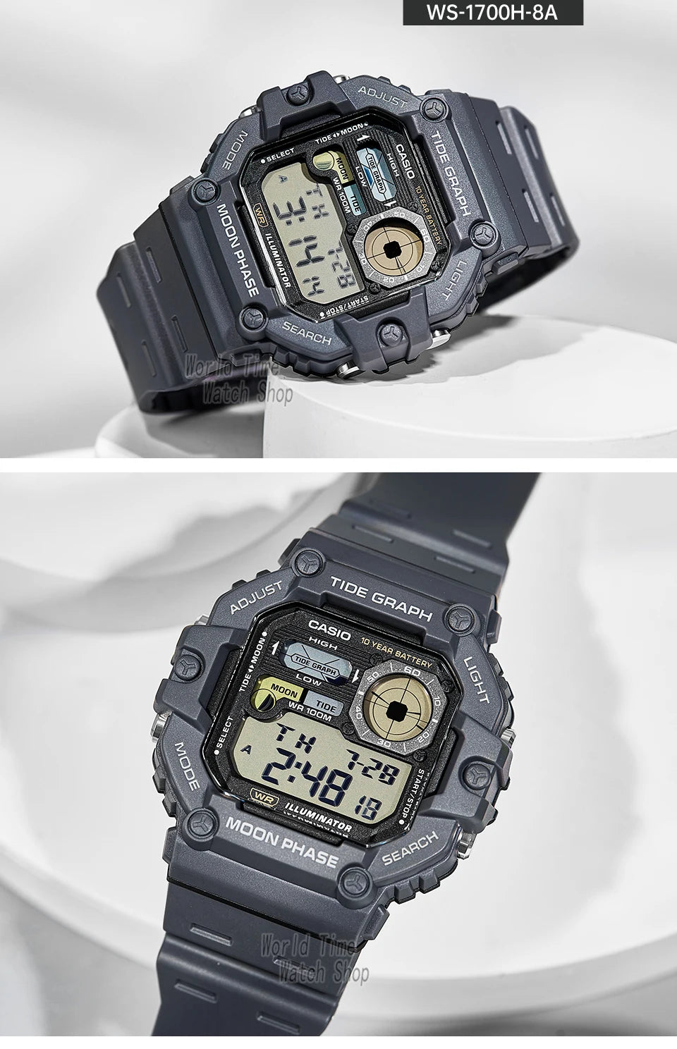 Casio WS-1700H Men’s Digital Sports Watch | 100M Water Resistant